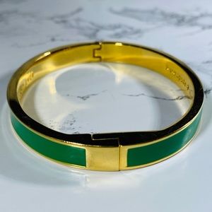 Kate Spade Green & Gold Bangle Bracelet